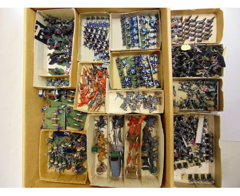 ASSORTED 1/76 SCALE PLASTIC MODEL SOLDIERS &amp; ACCESSORIES OF AMERICAN CIVIL WAR INTEREST  most fully or part-painted. 