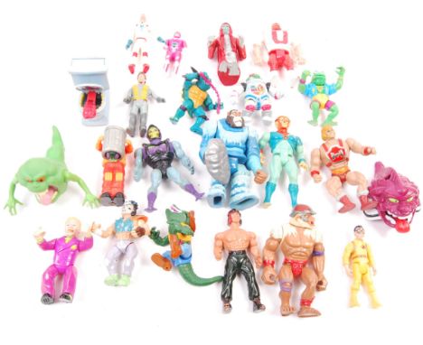 A good collection of 20+ assorted original vintage retro 1980's and later action figures to include: He-Man MOTU, Thundercats