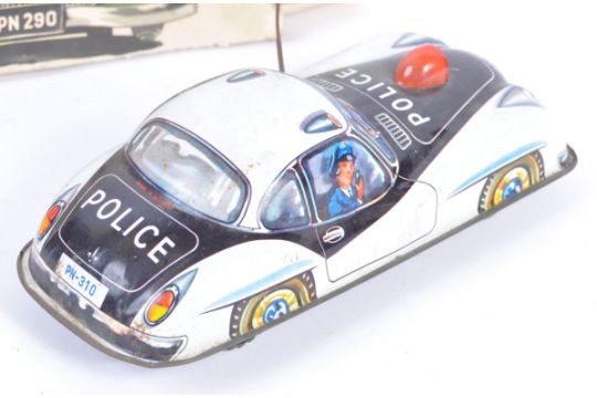 A Rare Original Vintage 1950 S Philipp Niedermeier Made Tinplate Friction Powered Police Car