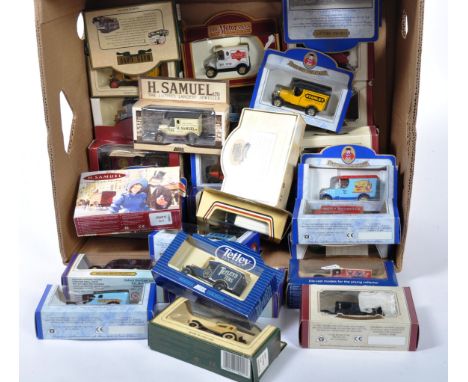 A large collection of 40x assorted Lledo and Oxford scale diecast models to include Days Gone, Dandy, Showmans, Military, Bus