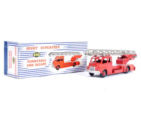 An original vintage Dinky Toys made diecast model 956 Turntable Fire Escape Fire Engine. Model near mint in working order com