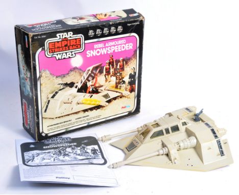 An original vintage Palitoy made Star Wars action figure playset ' Rebel Armoured Snowspeeder '. With both guns and upper can