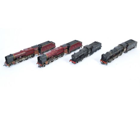 A collection of 4x 00 Gauge model railway train set locomotives comprising: Mainline 6115 Scots Guardsman, 6100 Royal Scot,&n