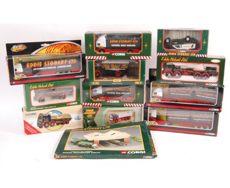 A good collection of assorted Corgi made Eddie Stobart boxed diecast models. All appearing mint, within the original display 