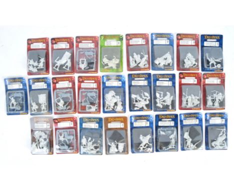 Warhammer - A collection of 25x Games Workshop LOTR Lord Of The Rings metal tabletop war gaming figurines to include, Rohan, 