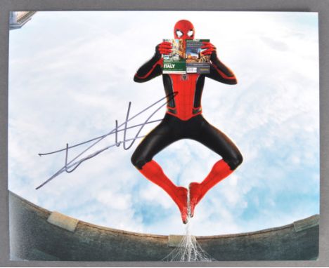 Tom Holland - English Actor - Spider-man - a rare autographed 8x10" colour photograph from the Marvel Spider Man / Avengers f
