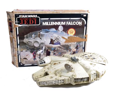 A good vintage Kenner made Star Wars ' Millennium Falcon Vehicle ' action figure playset. Near complete (missing just the tra