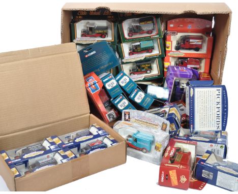 A large collection of 30+ assorted Corgi diecast models to include Pickfords, Eddie Stobart, Cameo, Cadburys, Motoring Memori