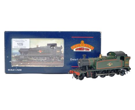 A Bachmann Branch-Line 00 gauge model railway train set locomotive 32-135Z 4575 Tank 5553 BR Lined Green Late Crest. In good 