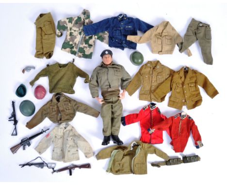 An original vintage Palitoy made Action Man doll / figure - complete with outfit. The figure being a brown flocked hair varia
