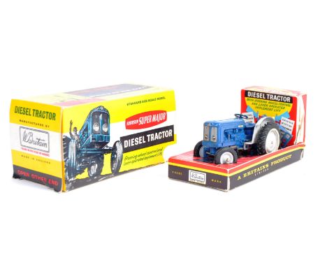 A rare original vintage Britains made diecast model Farm series model No. 9525 ' Fordson Super Major - Diesel Tractor '. The 