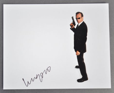 Hugo Weaving - Australian based Actor - The Matrix - a rare and impressive signed 8x10" colour photograph of Weaving as Mr Sm