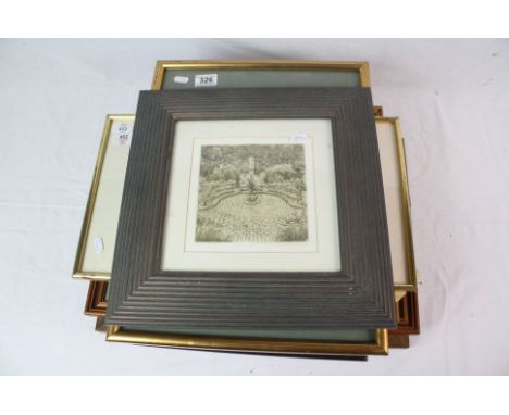Collection of mostly prints and etchings signed in pencil to include pencil sketch of a bearded elderly gentleman, Molly Dick