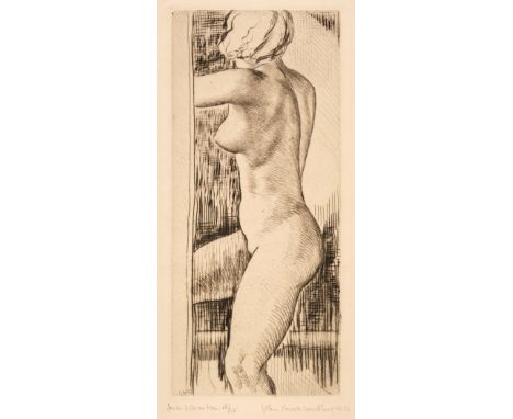 ARR * Buckland Wright (John, 1897-1954). Jeune Fille au Bain, 1932, drypoint on simili-Japan paper, signed, dated, titled and