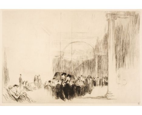 * Shepperson (Claude Allin, 1867-1921). Roulette: Monte Carlo, proof etching with drypoint on laid paper, watermarked F.J. He