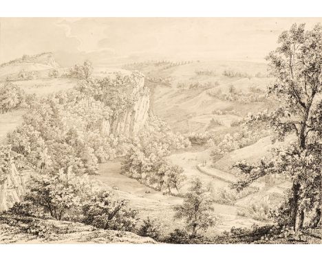 * Ibbitt (William, 1804-1869). A View of Matlock Dale from the summit of the Tor bitts[?], &amp; A View of Allport Rocks in t