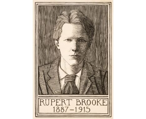 ARR * Raverat (Gwen, 1885-1957). Portrait for the Poems of Rupert Brooke, 1919, wood engraving, a fine, rich proof impression