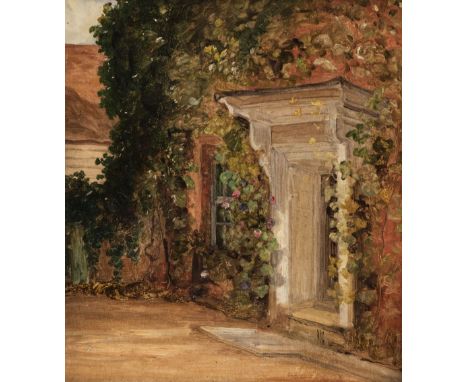 * Churchyard (Thomas, 1798-1865). Study of a Georgian Doorway; Cul-de-Sac, 2 oils on canvas, the first depicting part of a ho