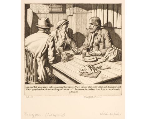 ARR * Anderson (Stanley, 1884-1966). The Wayfarer, 1941, copper line engraving on thick cream wove paper, watermarked FK, sig