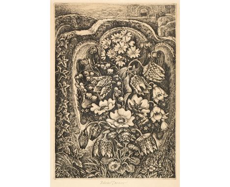 ARR * Tanner (Robin, 1904-1988). Flowers of May, 1972, etching on pale cream wove paper, a trial proof, aside from the editio