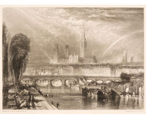 * Turner (Joseph Mallord William, 1775-1851). Twenty illustrations to Turner's Annual Tour for 1834, proofs before letters, 1