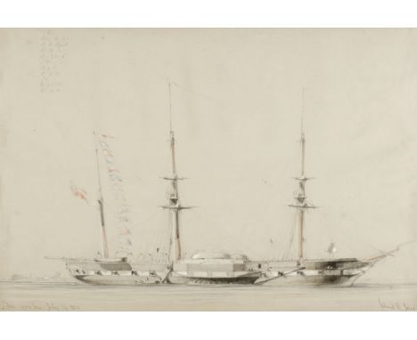 * Jones (Calvert R., 1804-1877). Sidon 1400 tons, July 14 1853, watercolour and body colour on wove (laid down on thin card),