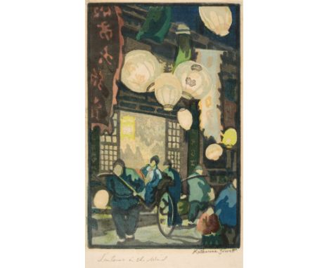 * Jowett (Katharine, 1890-1965). Lanterns in the Wind, Street outside Chien Men, Peking, Temple of Ten Thousand Blessings, Wi