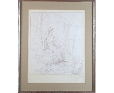 PIERRE PUVIS DE CHAVANNES (French 1824-1898) La Normandie, lithograph, signed in pencil and dated (18)92 to the margin and wi