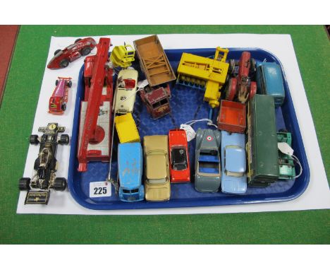 A Quantity of Mid XX Century and Later Diecast Vehicles, by Corgi, Dinky and others, all playworn, repainted.