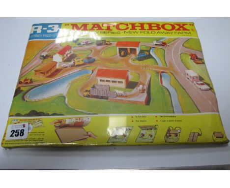 A 1960's Matchbox 'R-3 Roadway Series - Fold Away Farm, still sealed.