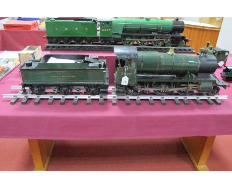 A 3½ Inch Gauge 2-6-0 'Mogul' Live Steam Locomotive, with tender, finished in GWR green with R/No. 7890? silver soldered copp