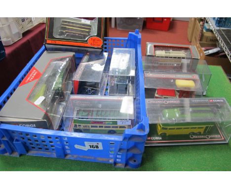 Ten 1:76th Scale Diecast Model Buses, by Corgi, EFE, including EFE #27202 Leyland TDI Type A Birkenhead Corporation, The Orig