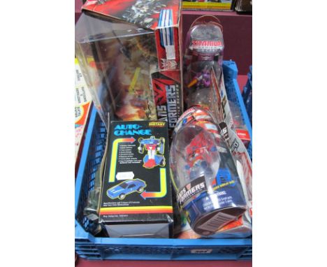 A Quantity of Transformers Plastic Model Toy Vehicles, Figures, by Hasbro Instant and other including Battle Scenes Desert At