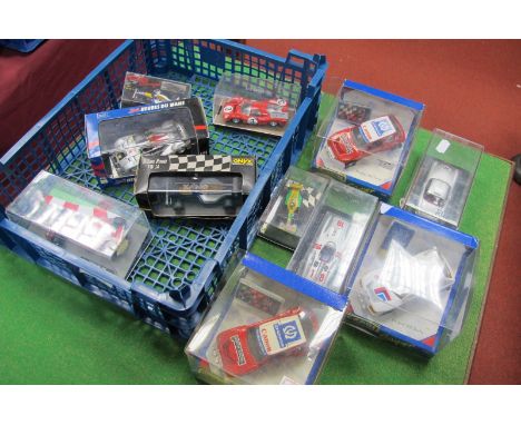 Eleven Diecast Model Racing Rally Cars, by Corgi, Onyx, Minichamps and other, to include Minichamps 1:43rd Scale Mercedes-Ben