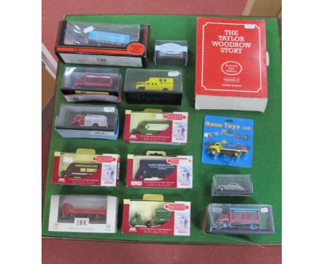 Sixteen 1:76th Scale Diecast Model Lineside Vehicles, by EFE, Lledo 'Trackside' Oxford and other including EFE Three Vehicle 