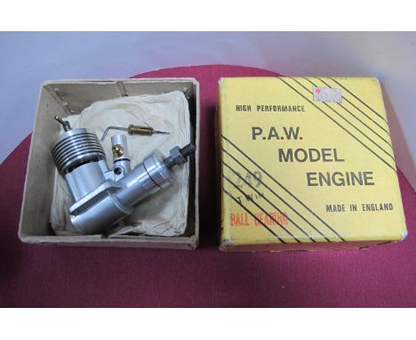 A Progress Aero Works P.A.W (Macclesfield) High Performance 249 'Ball Bearing' RC Model Engine, boxed and complete with runni