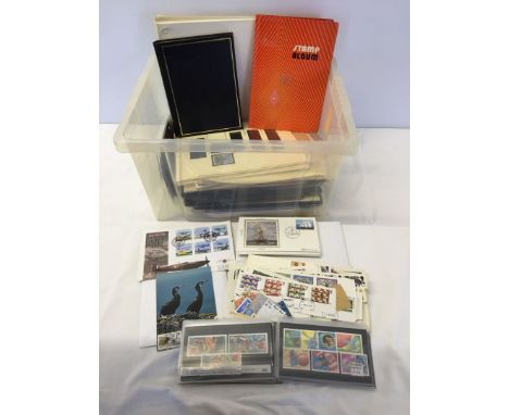 A large 'glory' box of mixed stamps and first day covers.