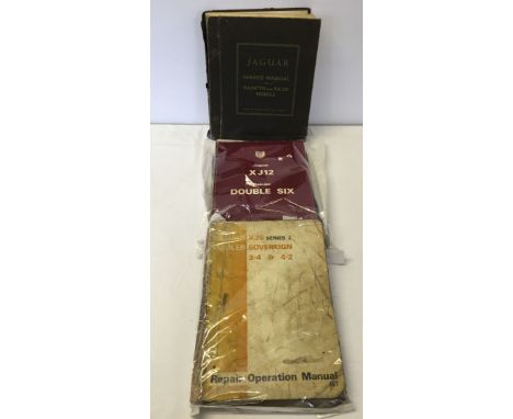 4 vintage Jaguar repair & service manuals for Mark VII, XK120, XJ6 and XJ12.