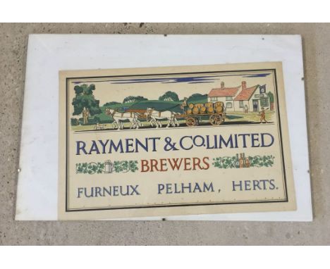 A 1934 Rayment & Co Brewery poster by E. M. Dinkel A.R.C.A.