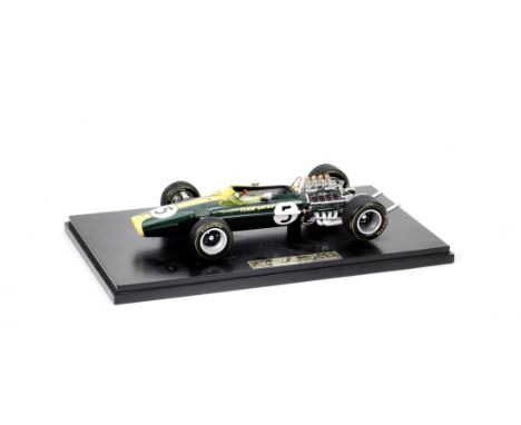 A 1:12 scale model of Jim Clark's 1967 Dutch Grand Prix winning Lotus Type 49, by Automodello,kerbside model, white metal con