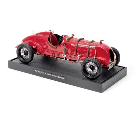 A 1:8 scale scratch-built model of the Sir Henry 'Tim' Birkin 1929 Supercharged Blower Bentley No.1,built by B.G.Swann and si