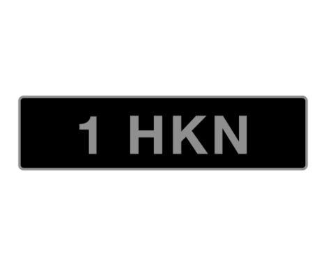 UK Vehicle registration Number '1 HKN'held on DVLA V778 Retention Document, expires 29 April 2025. Footnotes:The HKN reversal