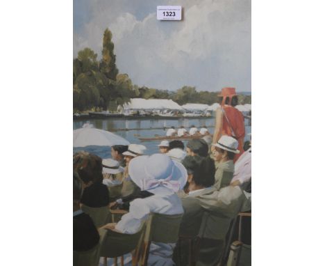 Johnny Jonas Limited Edition coloured print number 109 of 850 , ' Henley Days ', signed, 50 x 40cm, together with two coloure