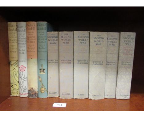 Winston S. Churchill, four volumes ' A History of the English Speaking People ', First Edition 1956, with dust jackets, toget