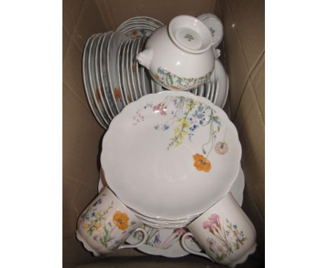German Seltmann floral decorated porcelain dinner service