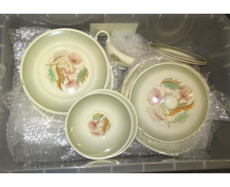 Susie Cooper floral decorated part dinner service, together with another similarly decorated dinner service