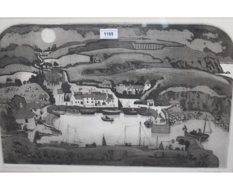 Graham Clarke, signed Limited Edition etching ' St. Winwalloe's Dream ', No. 23 of 75, 34 x 54cm, framed