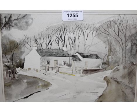John Knapp Fisher, watercolour, ' The New Inn, Fork ', bearing labels verso, dated 1980, signed, 19 x 26cmIn good condition. 