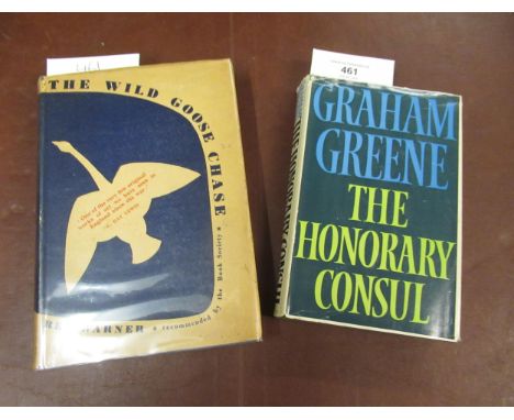 Graham Greene ' The Honorary Consul ' First Edition with dust jacket, and another volume ' The Wild Goose Chase ' by Rex Warn