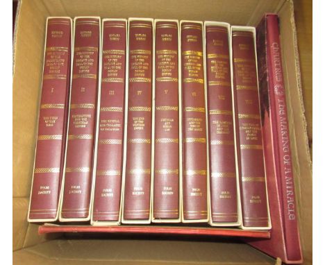 Box containing a collection of eight volumes, ' The History of the Decline and Fall of the Roman Empire ' by Folio Society an